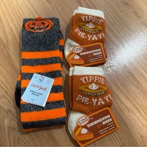 Bundle 3 Pairs Halloween  Socks Size 3/10, 7-8.5 New Un Package…12